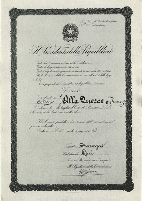 Medaglia d'oro scuola a 