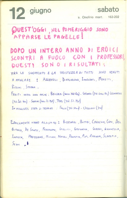 12 giugno - Scampati e non
