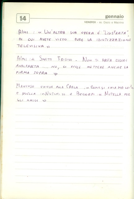 14 gennaio