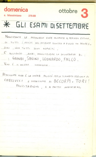 3 ottobre